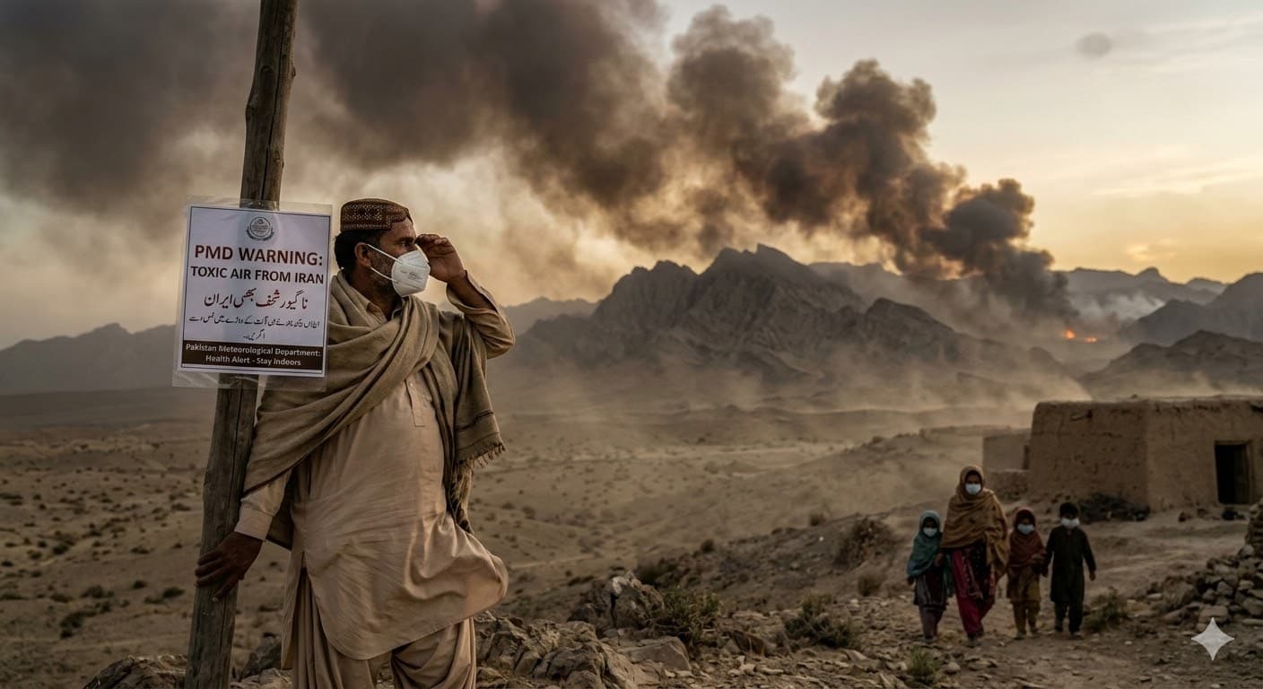 Westerly Winds to Carry "Black Rain" Pollutants from Iran to Pakistan Border