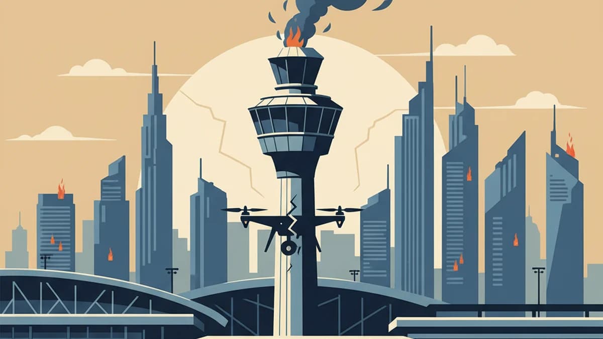 Urgent: Dubai Airport Rocked by Suspected Drone Attack Fire