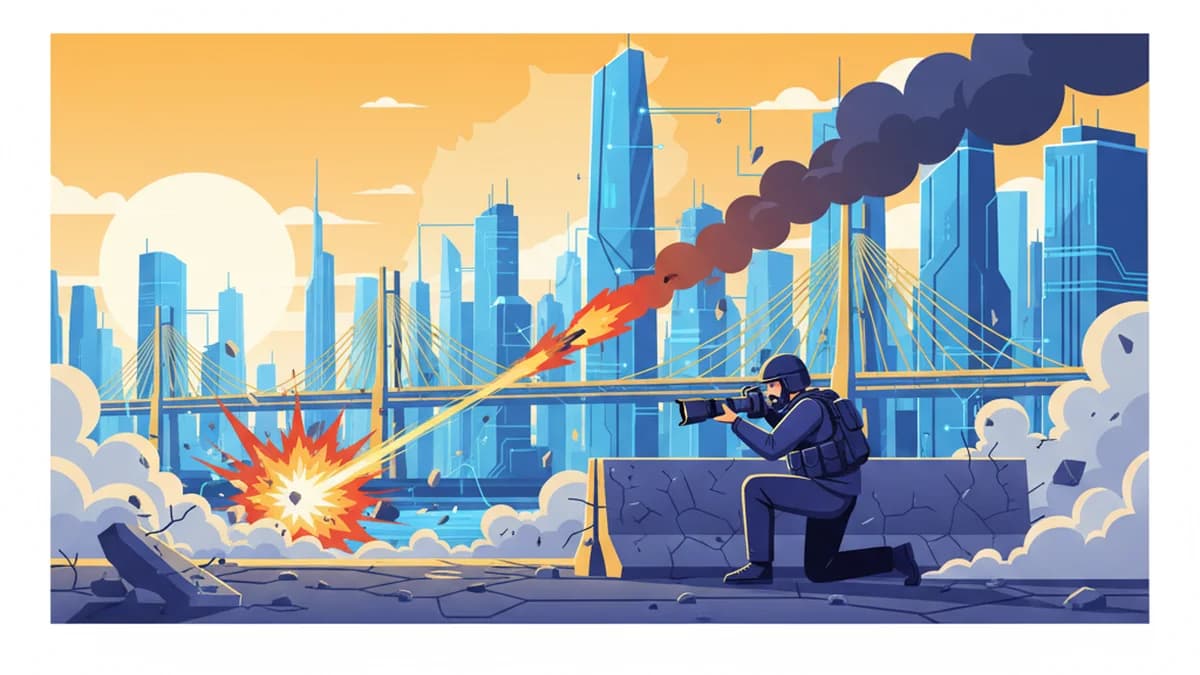 Reporter Under Fire: Missile Lands Near Journalist in Southern Lebanon