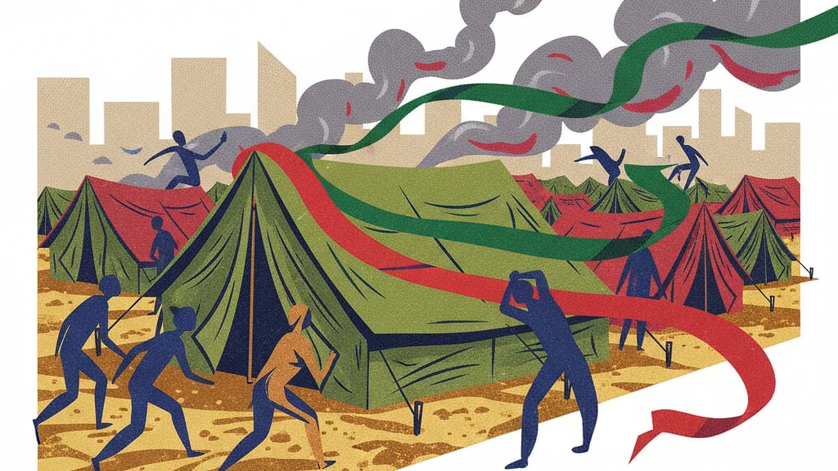 Beirut Tent Shelters Offer Refuge Amidst Rising Tensions