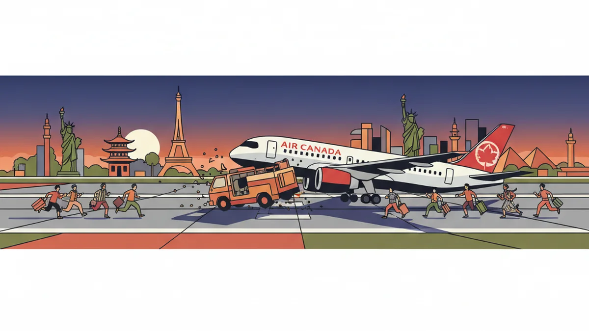 Dramatic Airport Collision: Air Canada Plane Hits Truck at LaGuardia