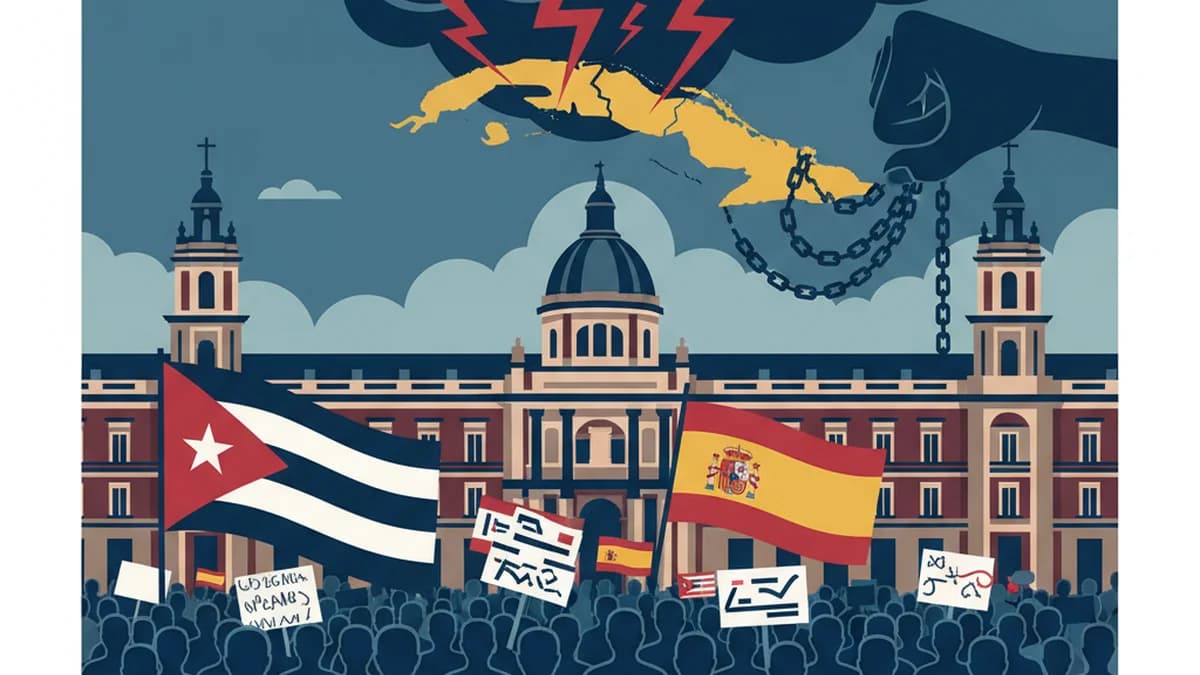 Madrid Protests Escalate Over Crippling Cuba Sanctions
