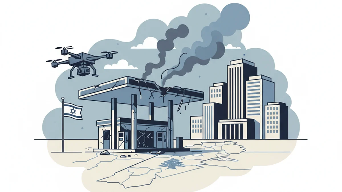 Urgent: Israeli Strike Hits Petrol Station in Southern Lebanon