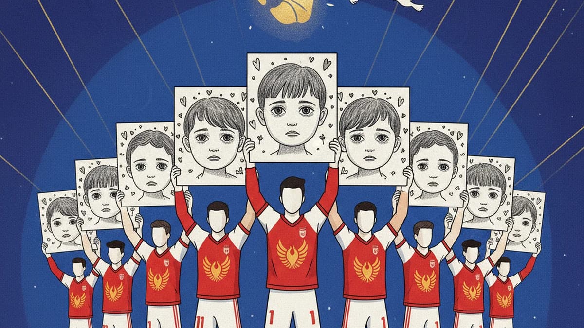 Iranian Football Team Honours Children in Poignant Tribute