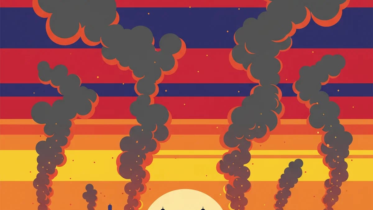 Iran Cities Rocked by Early Morning Airstrikes; Smoke Rises