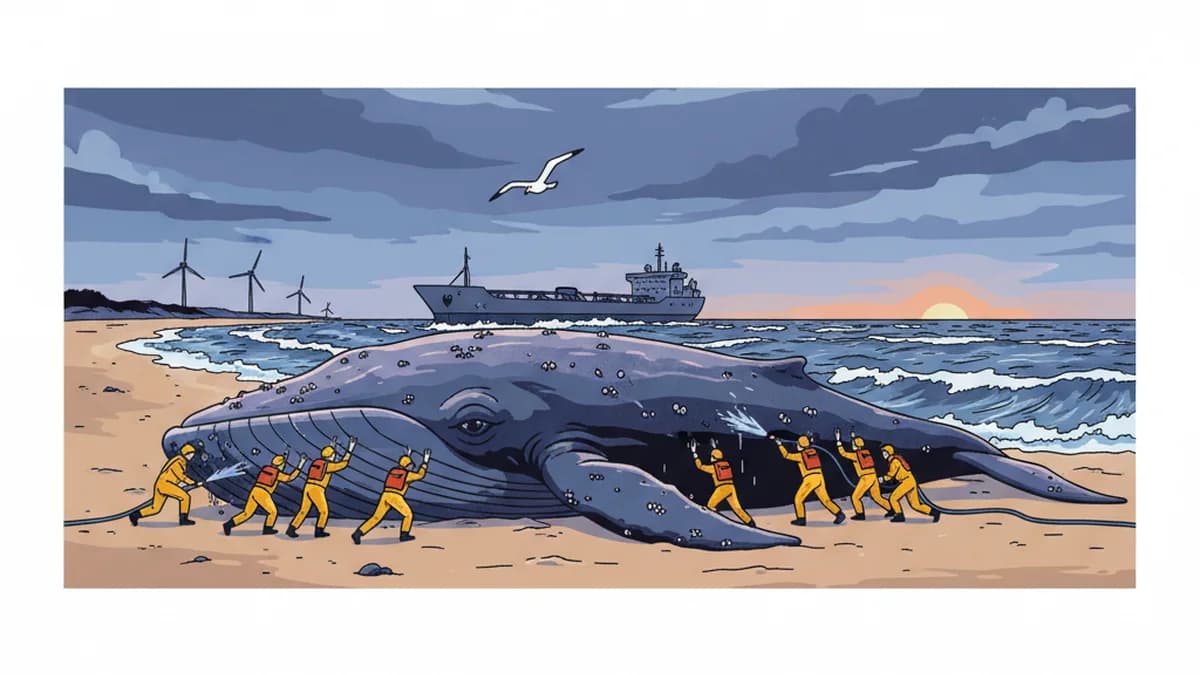 Humpback Whale Stranded on German Coast Faces Grim Outlook