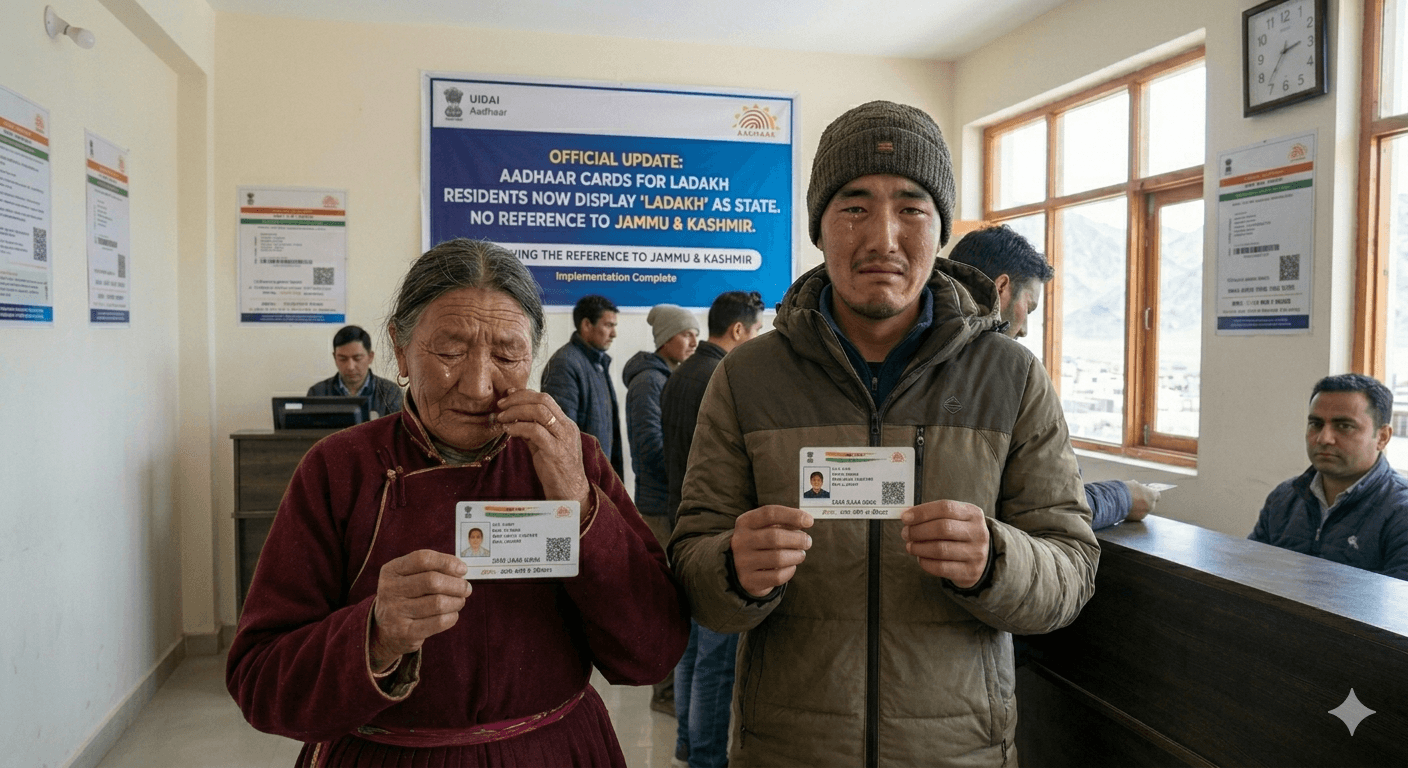UIDAI Database Removes 'Occupied Jammu & Kashmir' Title for Ladakh Residents
