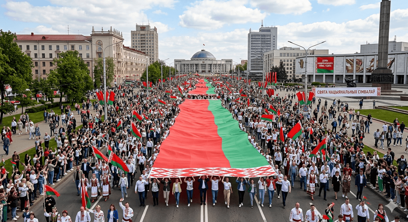 Belarus Celebrates Day of National Anthem, Emblem, and Flag with Historic Procession Belarus Celebrates Day of National Anthem, Emblem, and Flag with Historic Procession