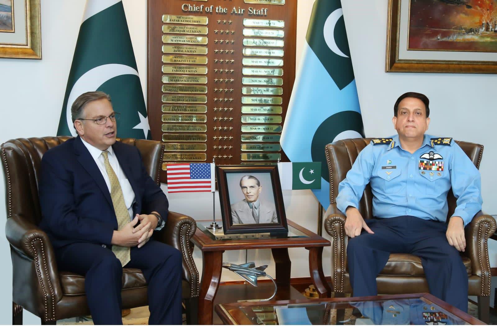 U.S. Ambassador Donald Blome and Pakistan Air Force Chief Explore Strategic Collaboration