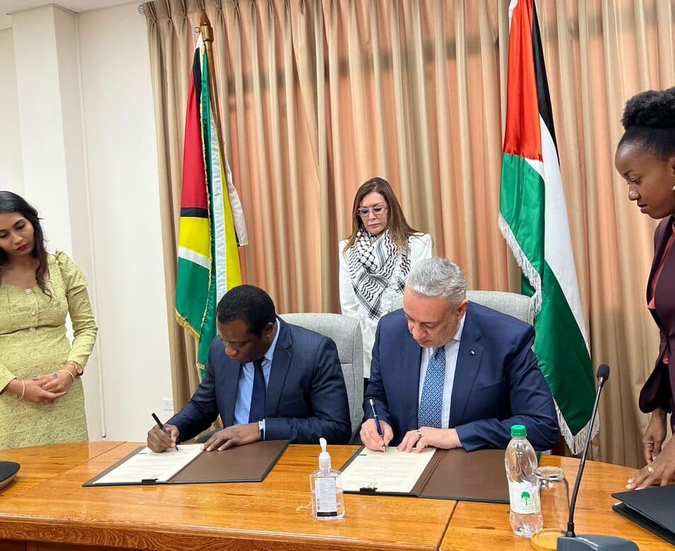 State of Palestine and Guyana Forge Stronger Ties : Four Key Agreements Signed