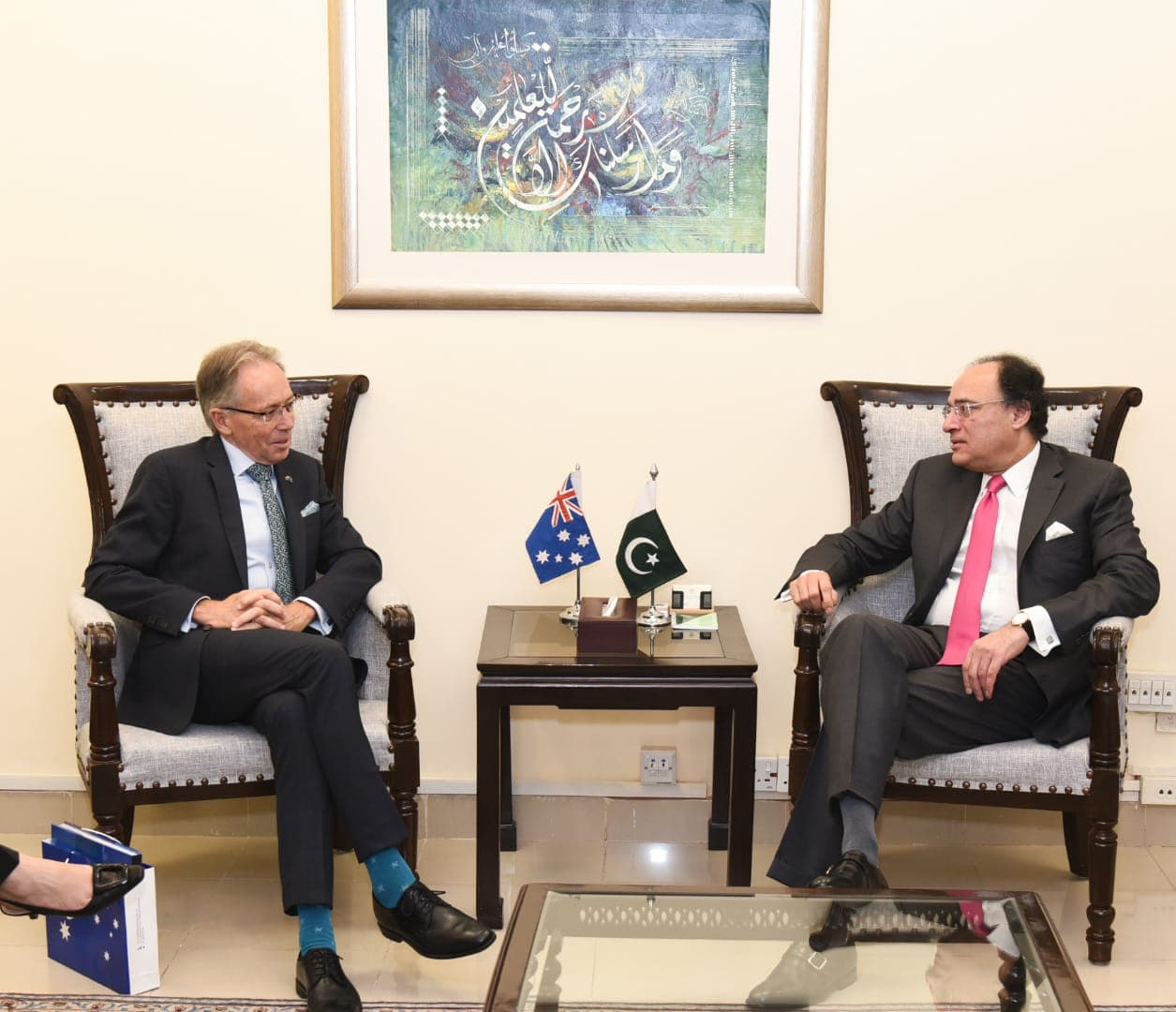 Australian High Commissioner Hawkins Meets Pakistan's Finance Minister Aurangzeb to Strengthen Bilateral Ties