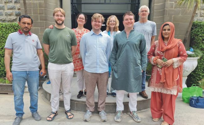 Ambassador Henny de Vries of the Netherlands with her family during a cultural visit to Taxila’s historical
