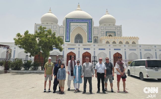 Ambassador Albert P. Khorev and embassy staff visiting the Bhutto family mausoleum in Garhi Khuda Bakhsh, Sindh