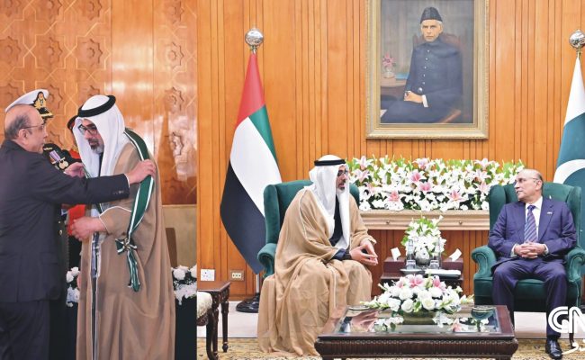 Pakistan and UAE Commit to Strengthening Bilateral Ties Crown Prince of Abu Dhabi Meets President Asif Ali Zardari