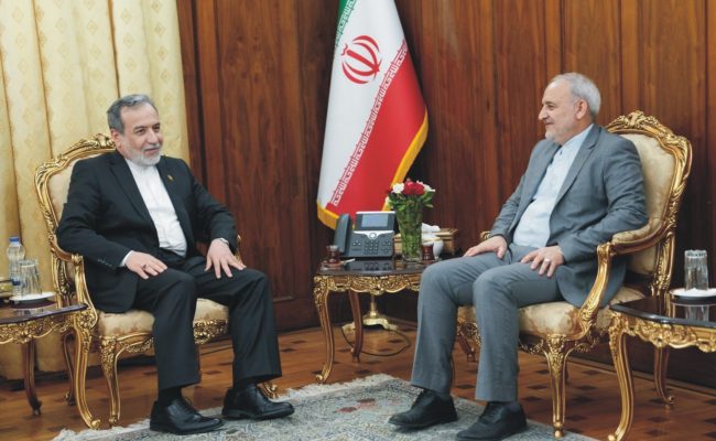 Meeting of Ambassador Reza Amiri Moghadam with Foreign Minister, Seyyed Abbas Araghchi