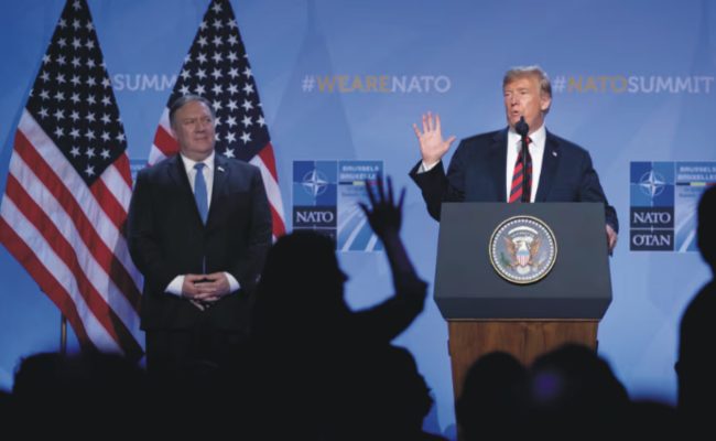 Former President Trump criticized for misleading claims on Ukraine, inflation, and ISIS at NATO summit
